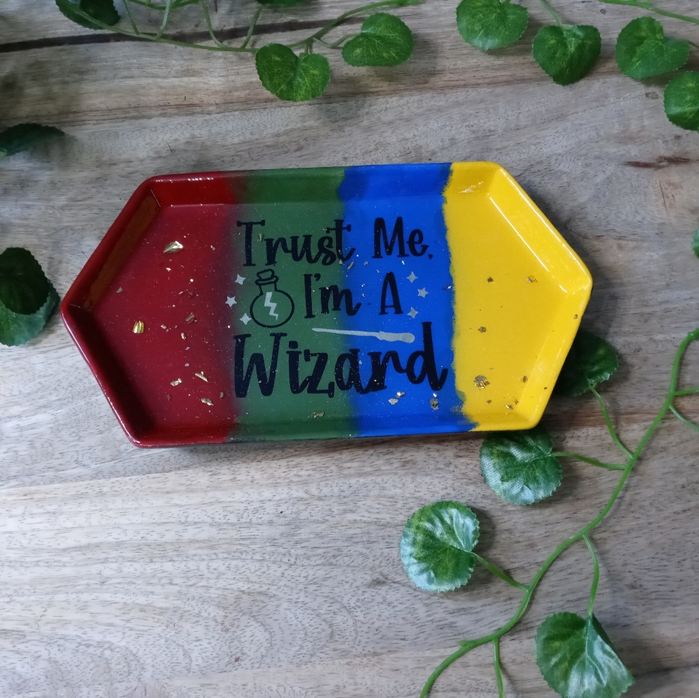 Handmade Trust Me I'm A Wizard Trinket/Jewelry Tray